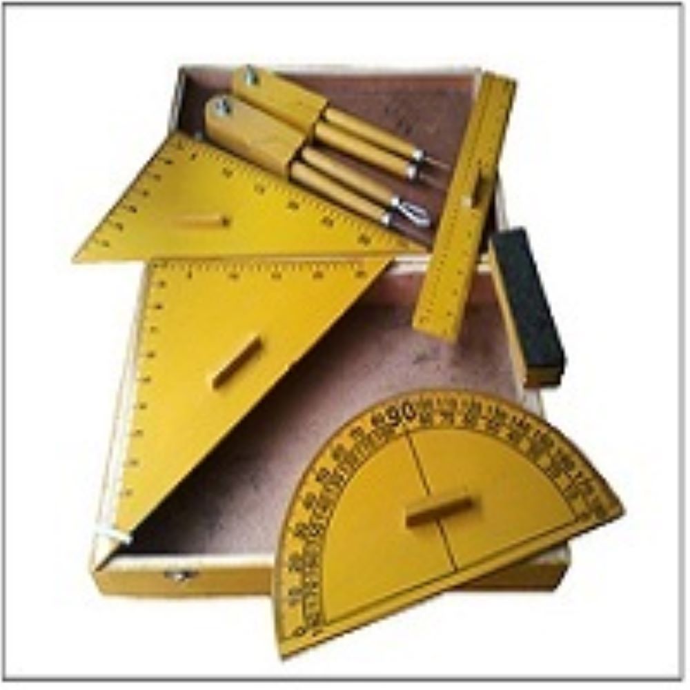 Black Board Geometry Set - Color: Yellow