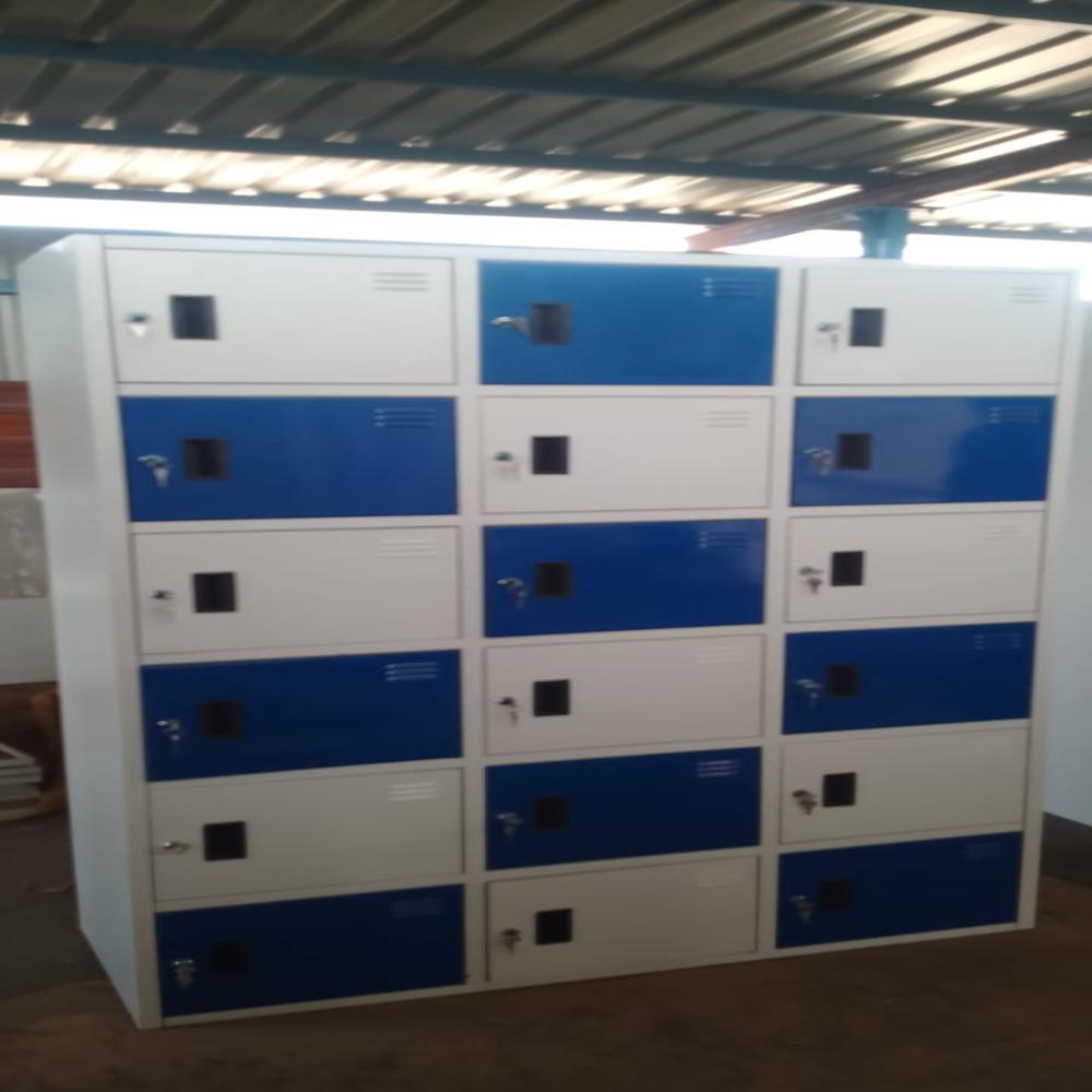 18 Door Multi Color Locker - Finish: Po