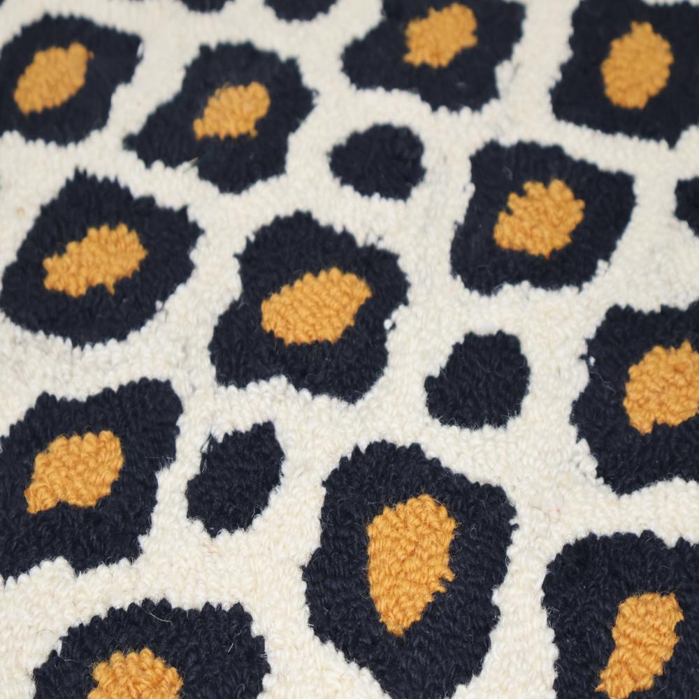 Handmade Leopard Print Tufted Rug in Black, Mustard and Cream | Animal Print Area Rug for Bedroom and Living Room | Custom Size Carpet | Tred India