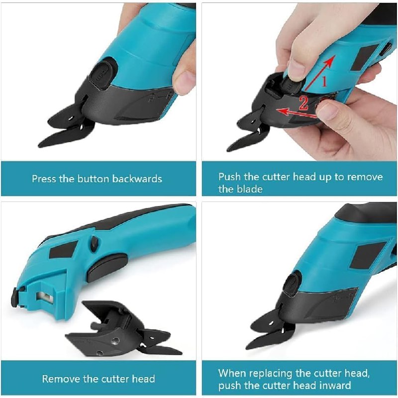 Electric Fabric Cutter With Interchangeable Blades