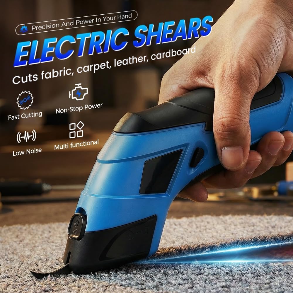 Electric Fabric Cutter With Interchangeable Blades