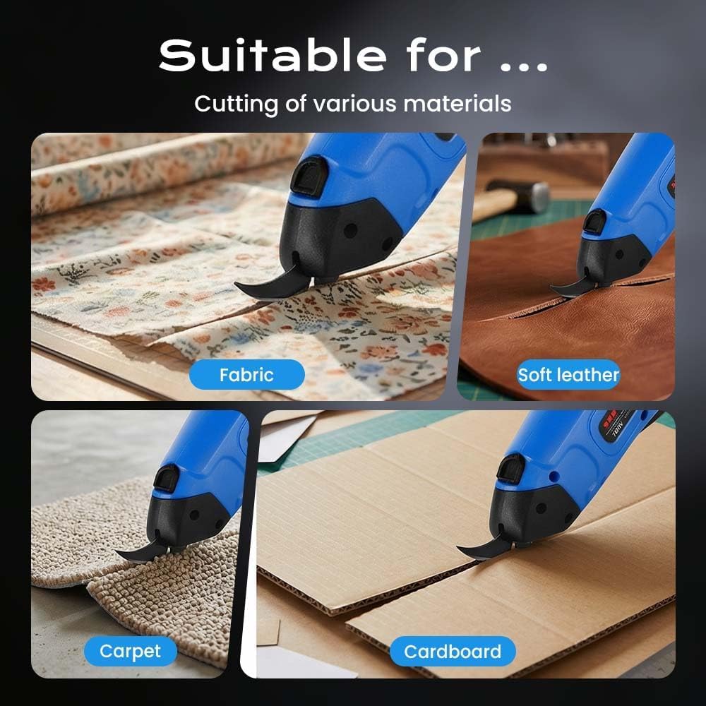 Electric Fabric Cutter With Interchangeable Blades