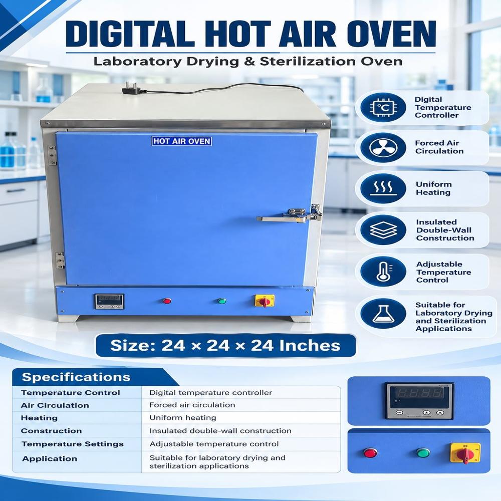 Digital Hot Air Oven Size 24x24x24