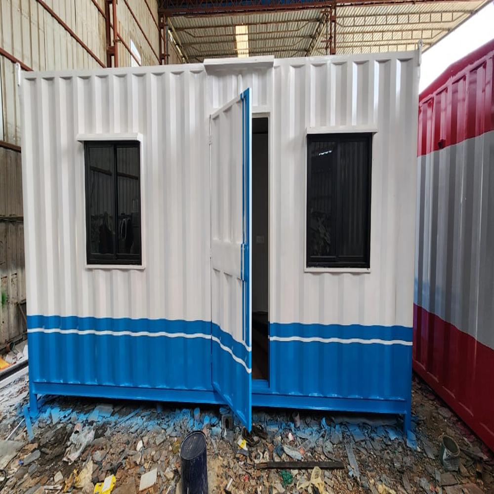 Labours Cabin - Color: White Color With Blue Strip (Customizable)