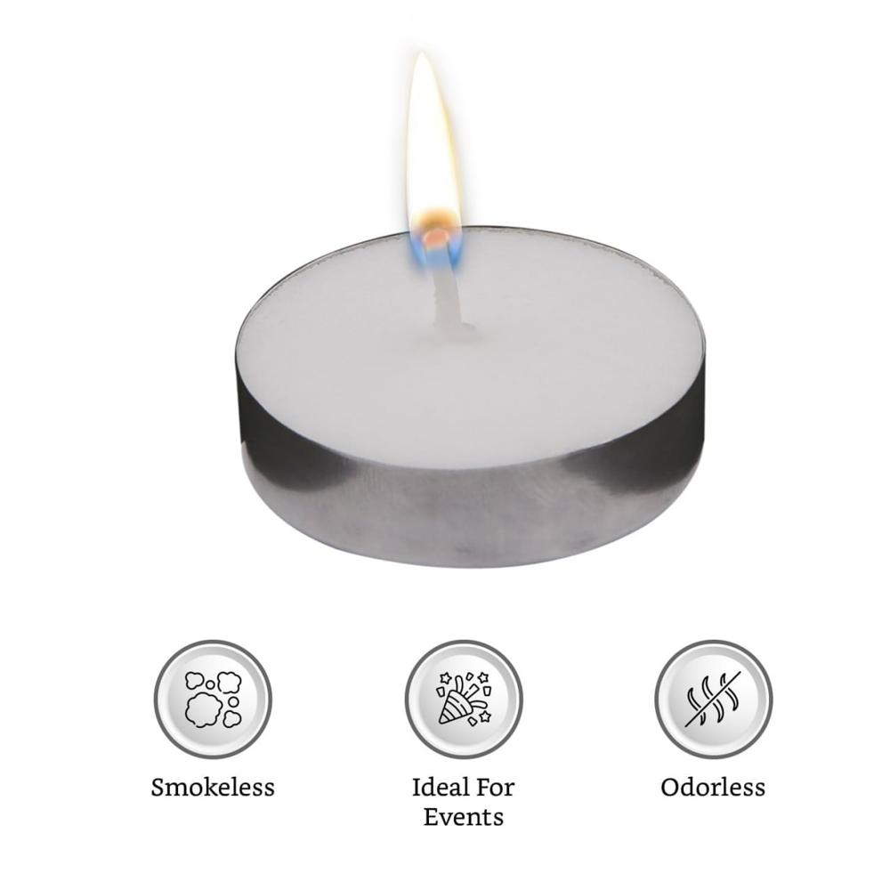 White Wax Tea Light Candles
