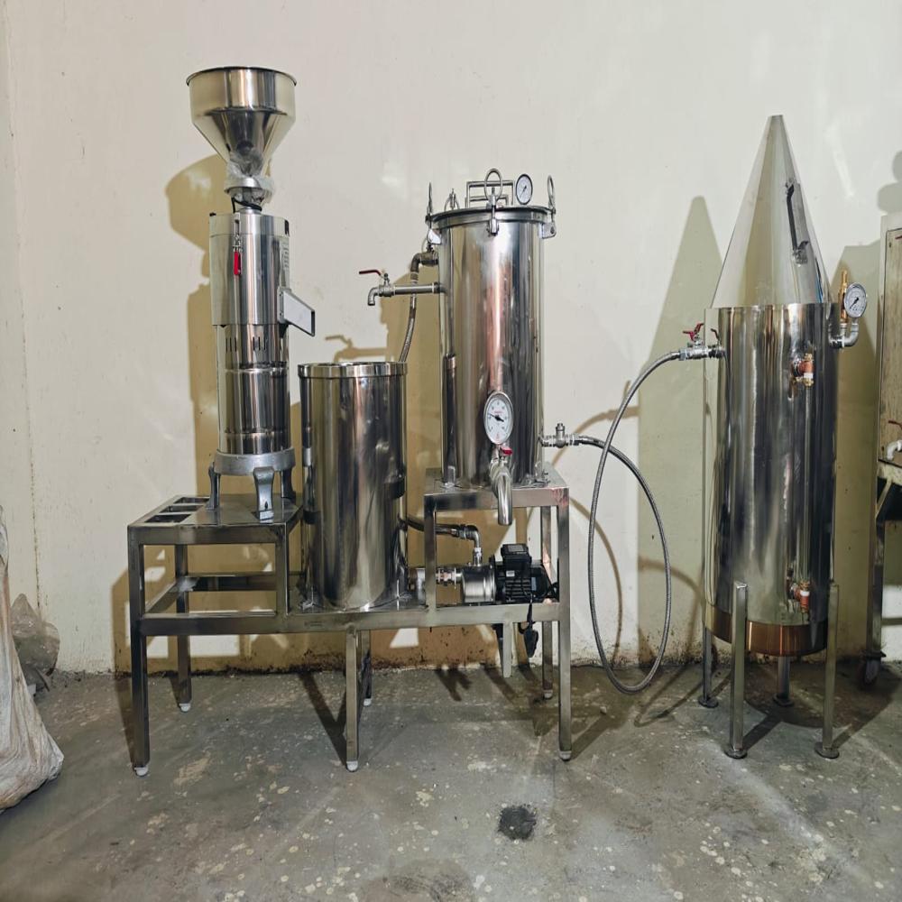 Stainless Steel Semi Automatic Soya Milk Making Machine 2 Kw