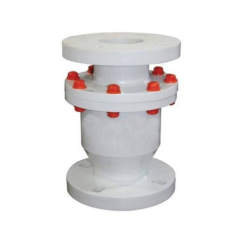 Pp Flanged End Nrv Non Return Valve High Temperature Chemical Resistant Industrial Use Water Pipeline - Color: White