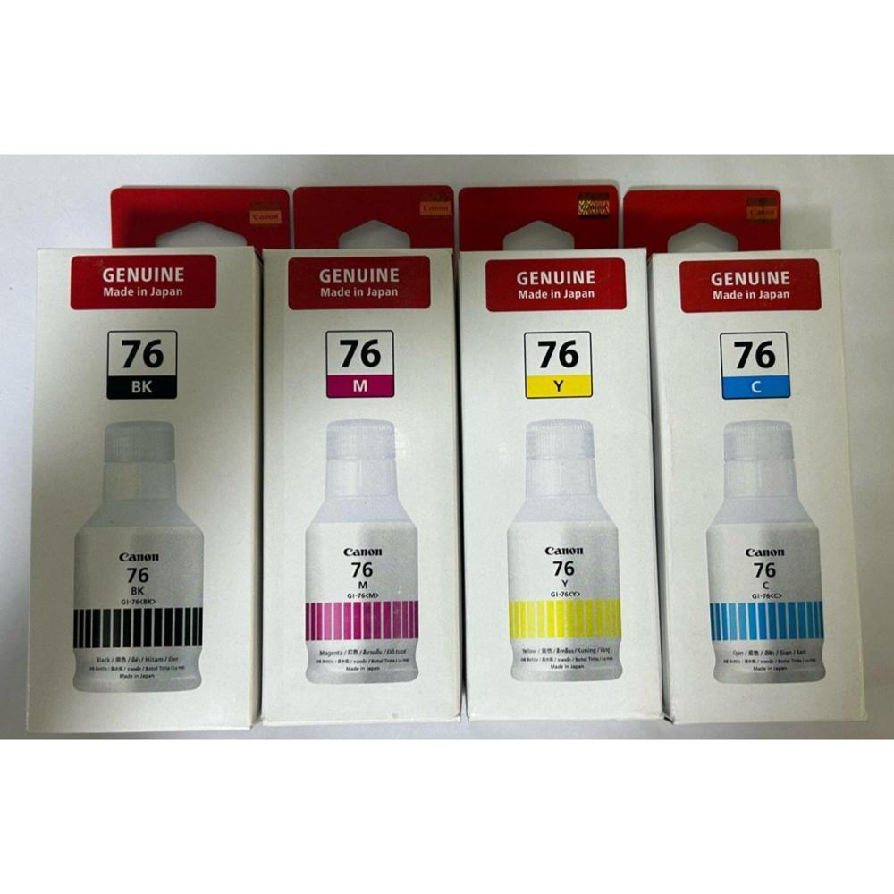 Pigment Ink Canon Pixma Gi-76 Set Of 4 Bottle ( Bk C M Y )