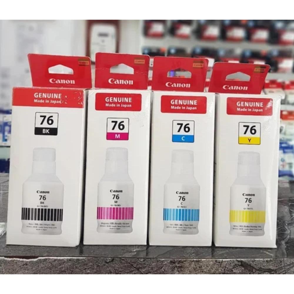 Pigment Ink Canon Pixma Gi-76 Set Of 4 Bottle ( Bk C M Y )
