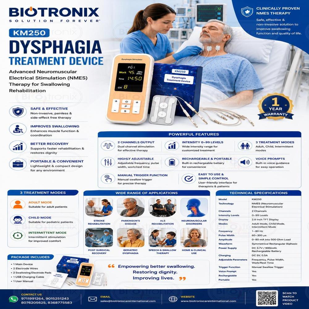 Dysphagia Treatment Machine with Adjustable Electrical Stimulation