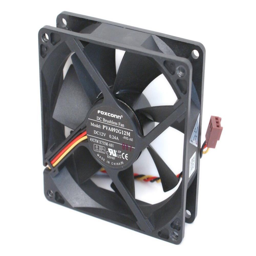 FOXCONN PVA092G12M 12V DC 0.24A 9225mm Ball Bearing Industrial Axial Cooling Fan