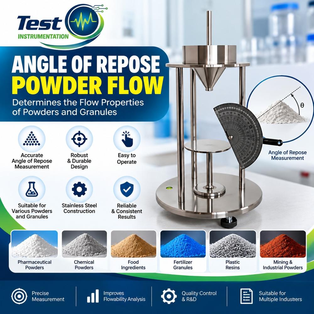 Angle of repose powder flow