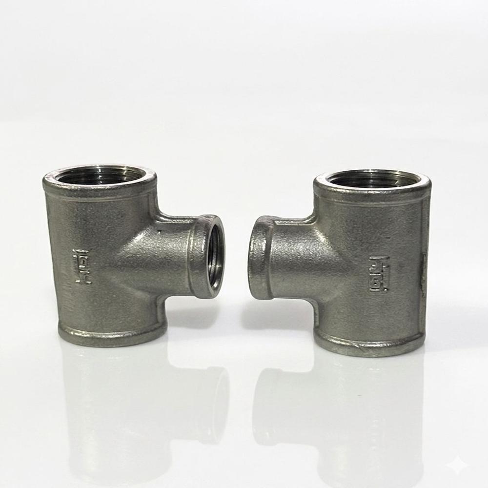 Ss Tee Pipe Fitting - Color: Silver