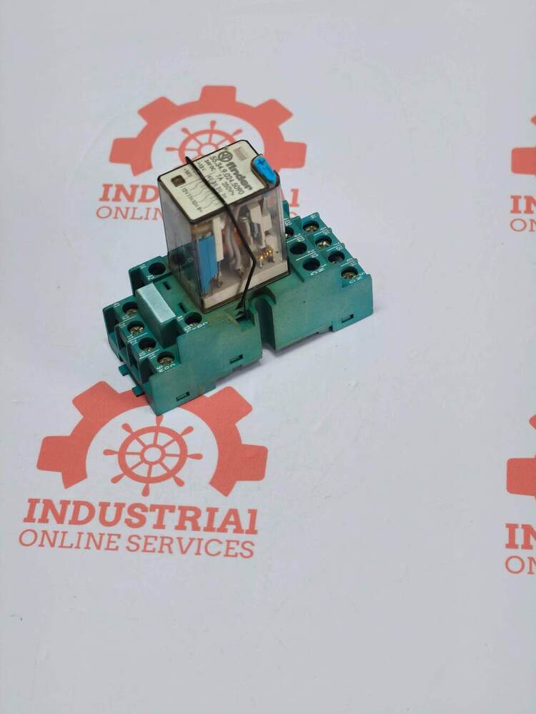 FINDER 55.34.9.024.5090 Industrial Electromagnetic Miniature Plug-In Relay Featuring A 24V DC Coil And A 4PDT (4 Changeover) Contact Configuration Rated For A 7A Switching Current