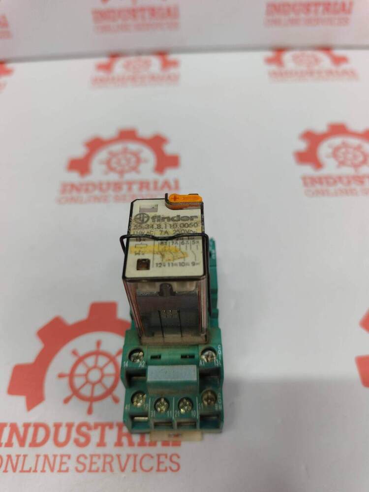 FINDER 55.34.8.110.0050 Industrial, General-Purpose Electromagnetic Plug-in Relay