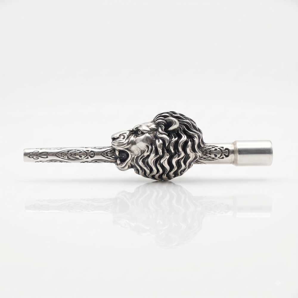 King Lion Tip in Pure Silver Plating
