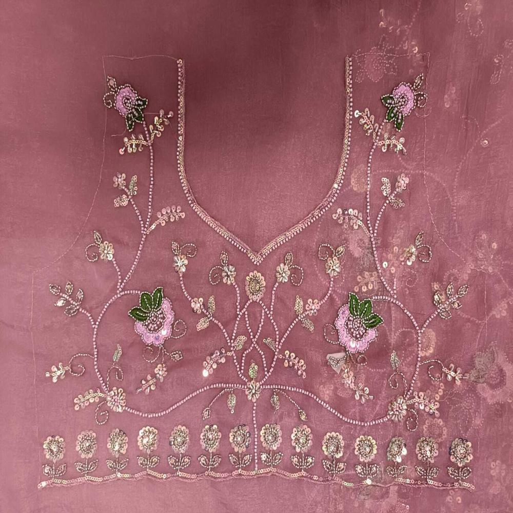 Rose Petal Embroidered Saree