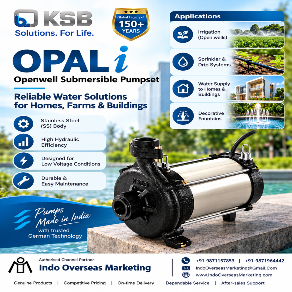 KSB - Opal i Single Phase Horizontal Openwell Submersible Pumpset