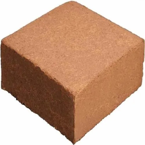 Brown Square Compressed Coco Peat Block