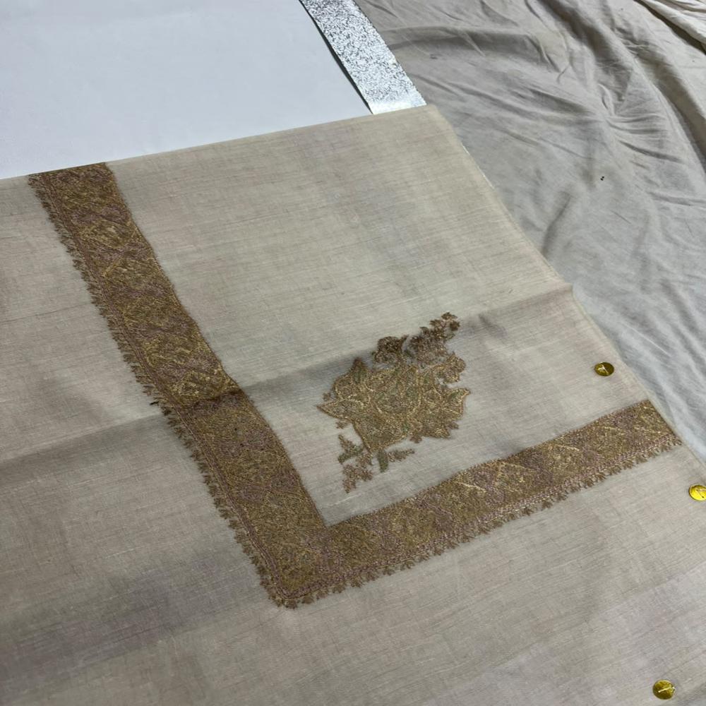Handmade Pure Pashmina Arabian Needlework Mens Scarf
