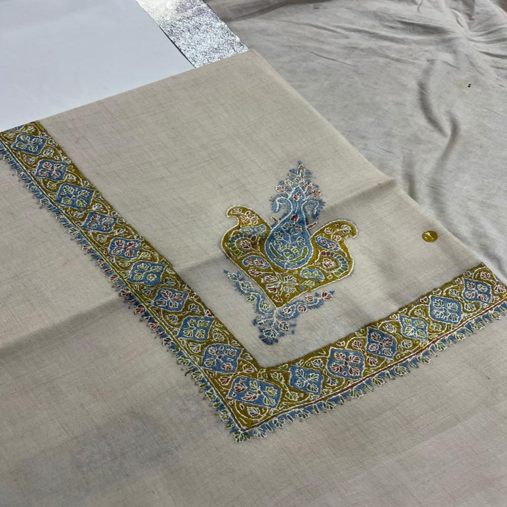 Handmade Pure Pashmina Arabian Needlework Mens Scarf