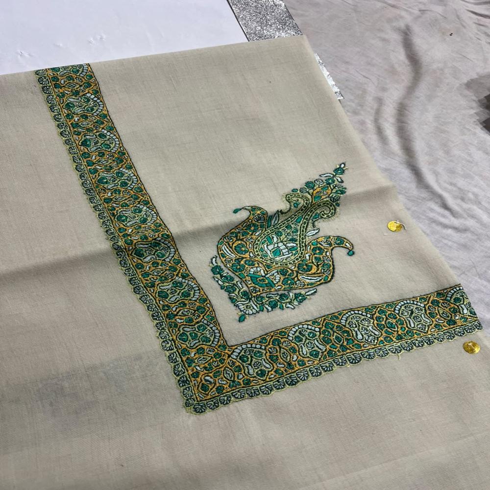 Handmade Pure Pashmina Arabian Thick Fine Needlework Mens Scarf