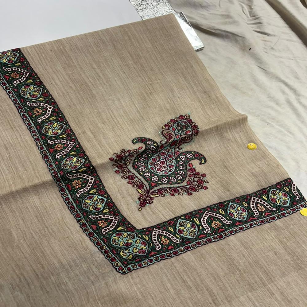 Handmade Pure Pashmina Arabian Thick Fine Needlework Mens Scarf