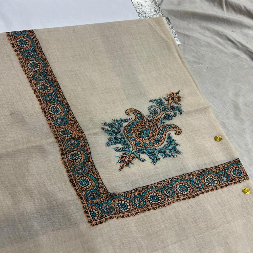 Elegent Handmade Pure Pashmina Arabian Thick Finer and Broader Needlework Mens Scarf