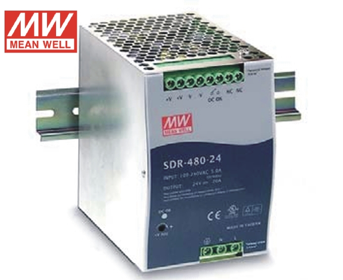 Sdr-480Series 480W Single Output Industrial Din Railwith Pfc Function - Color: Silver&Blue