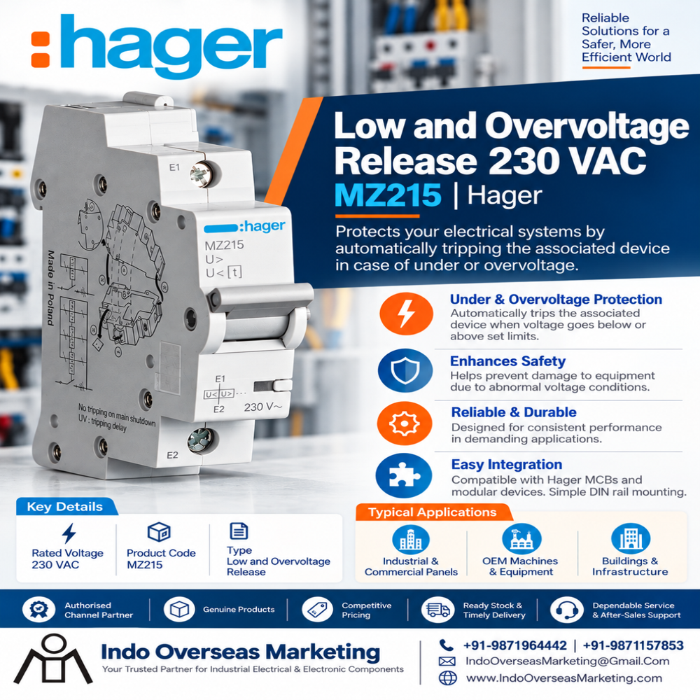 HAGER - MZ215 Low & Overvoltage Release 230VAC