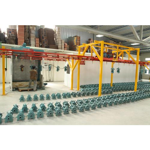 टिकाऊ कन्वेयर पेंटिंग बूथ