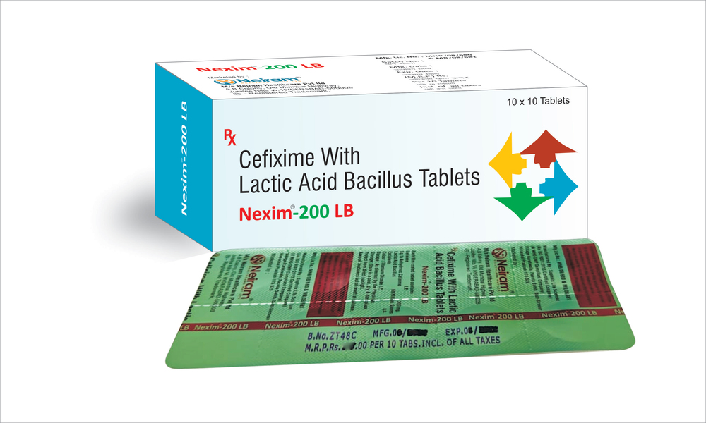 Cefixime With Lactic Acid Bacillus Tablets