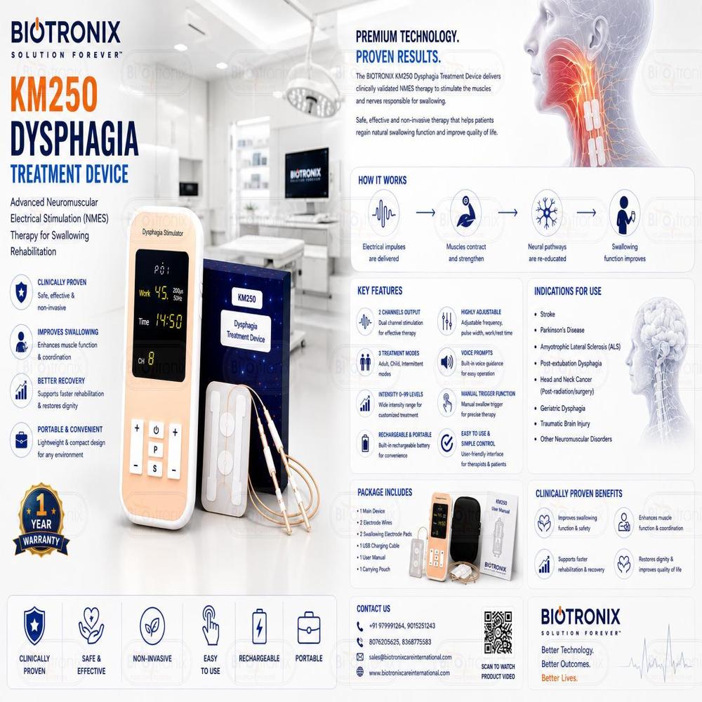 Portable Dysphagia Stimulator with Rechargeable Battery