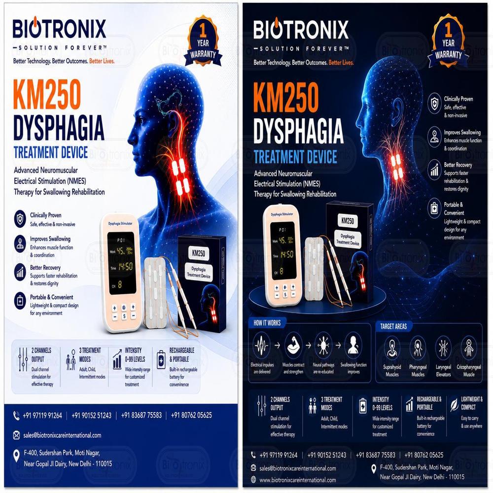 Portable Dysphagia Stimulator with Rechargeable Battery