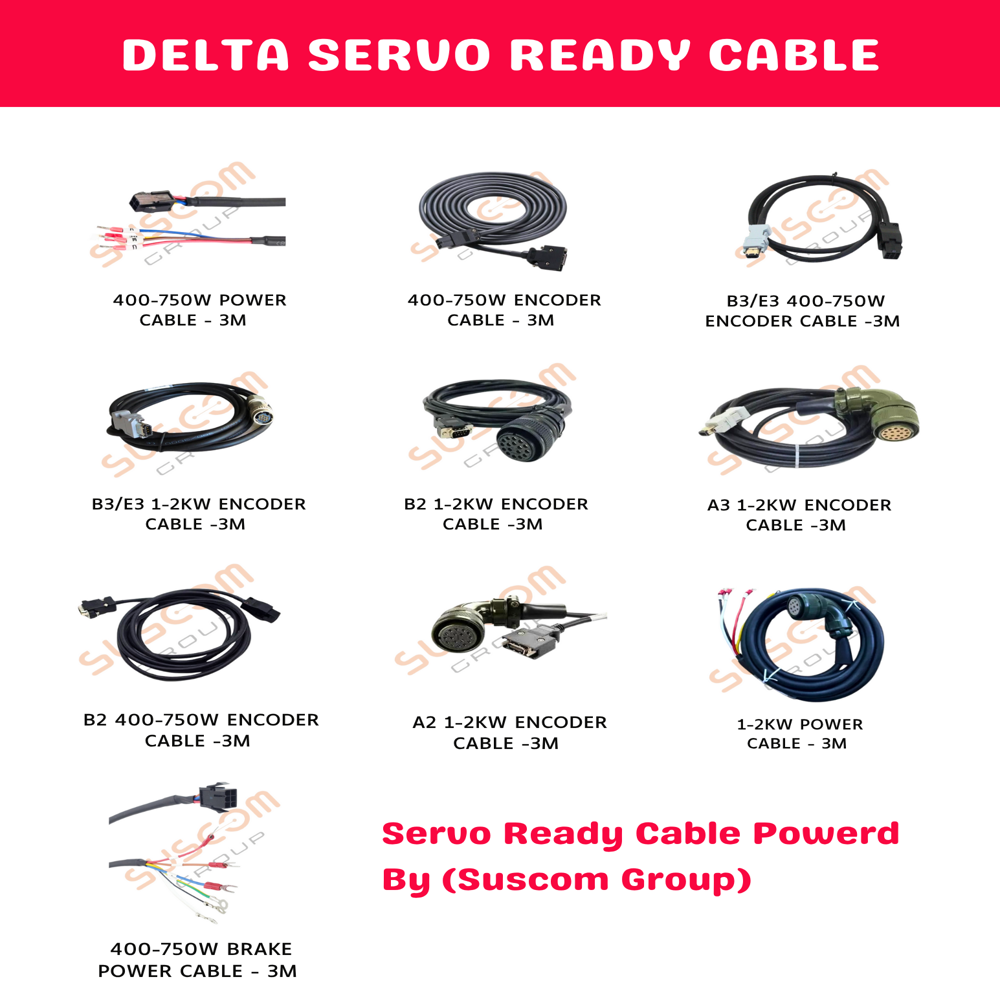 Delta2 1-2kw 3m Encoder Cable - Application: Industrial