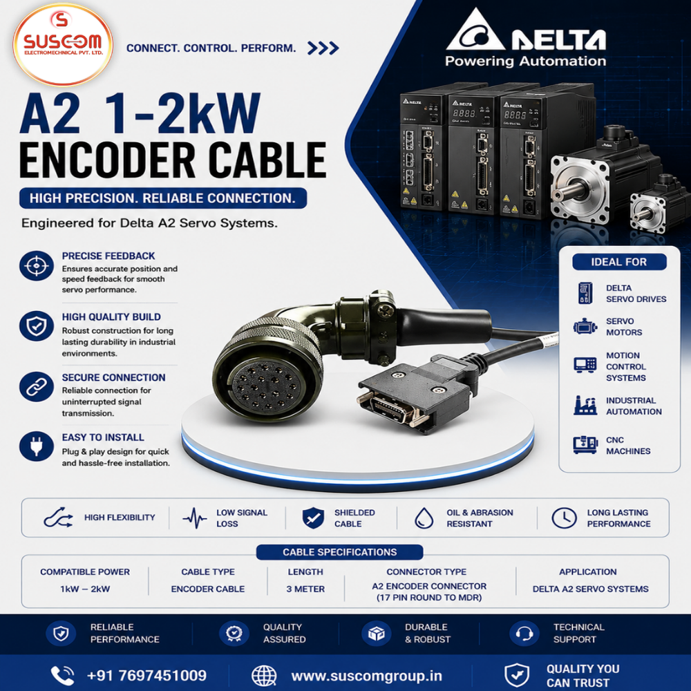 3m Delta A2 1-2kw Encoder Cable - Application: Construction
