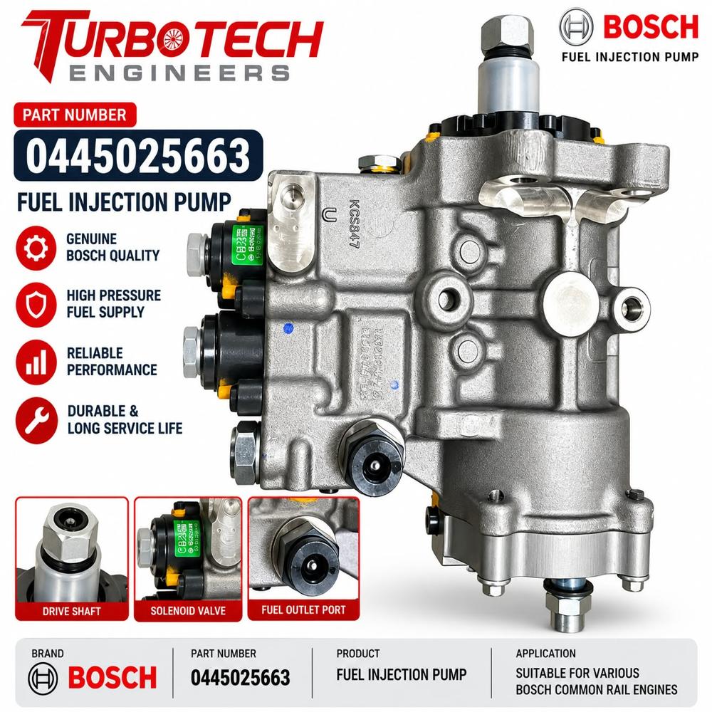 Bosch Fuel Injection Pump 0445025663 - Height: 20 Meter (M)
