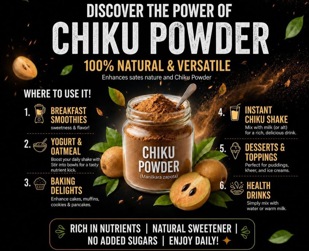 100% Natural Chikoo Powder