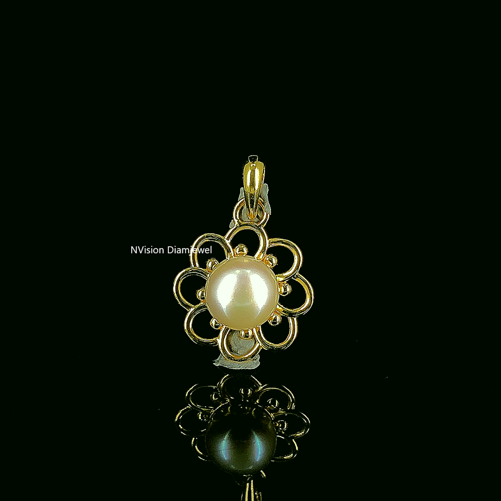 Sunflower Pearl 14KT Yellow Gold Pendant