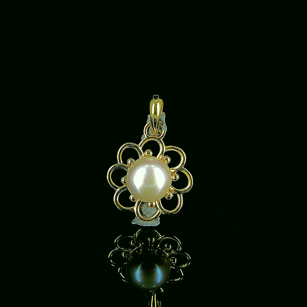 Sunflower Pearl 14KT Yellow Gold Pendant