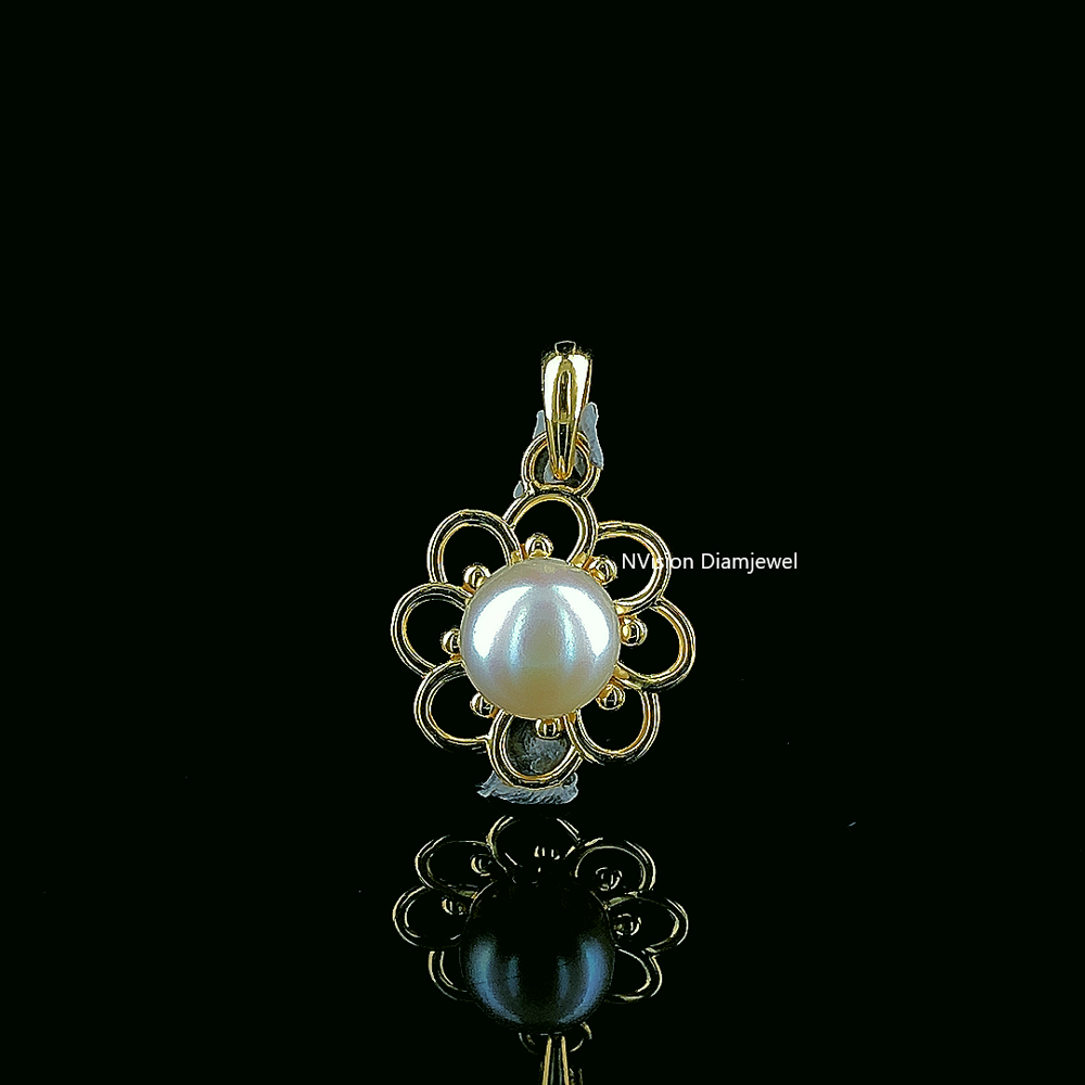 Sunflower Pearl 14KT Yellow Gold Pendant