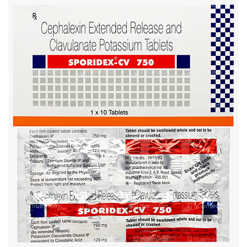 Sporidex-CV 750 Tablets