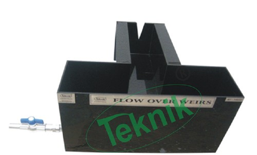 Flow Over Weirs Apparatus - Stainless Steel, 190.5mm Height, 178mm Width | Features: Sharp-crested V-notch & Rectangular Weir, 0.1mm Accuracy