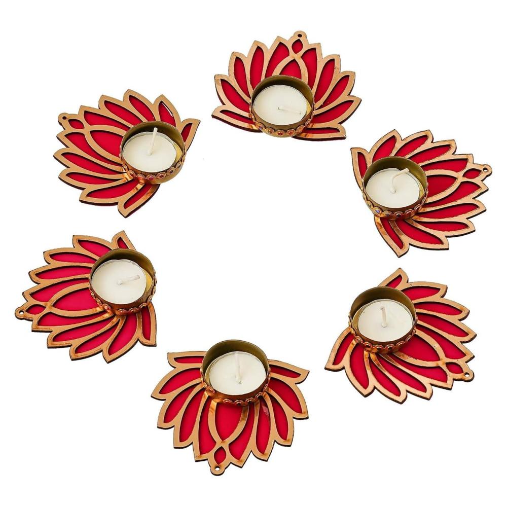 Lotus Shaped Tea Light Candle Holders