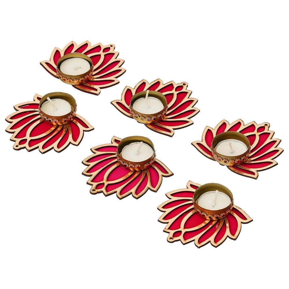 Lotus Shaped Tea Light Candle Holders