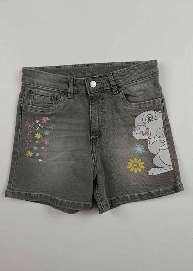 G22348 Printed Girls Denim Shorts n Skirt