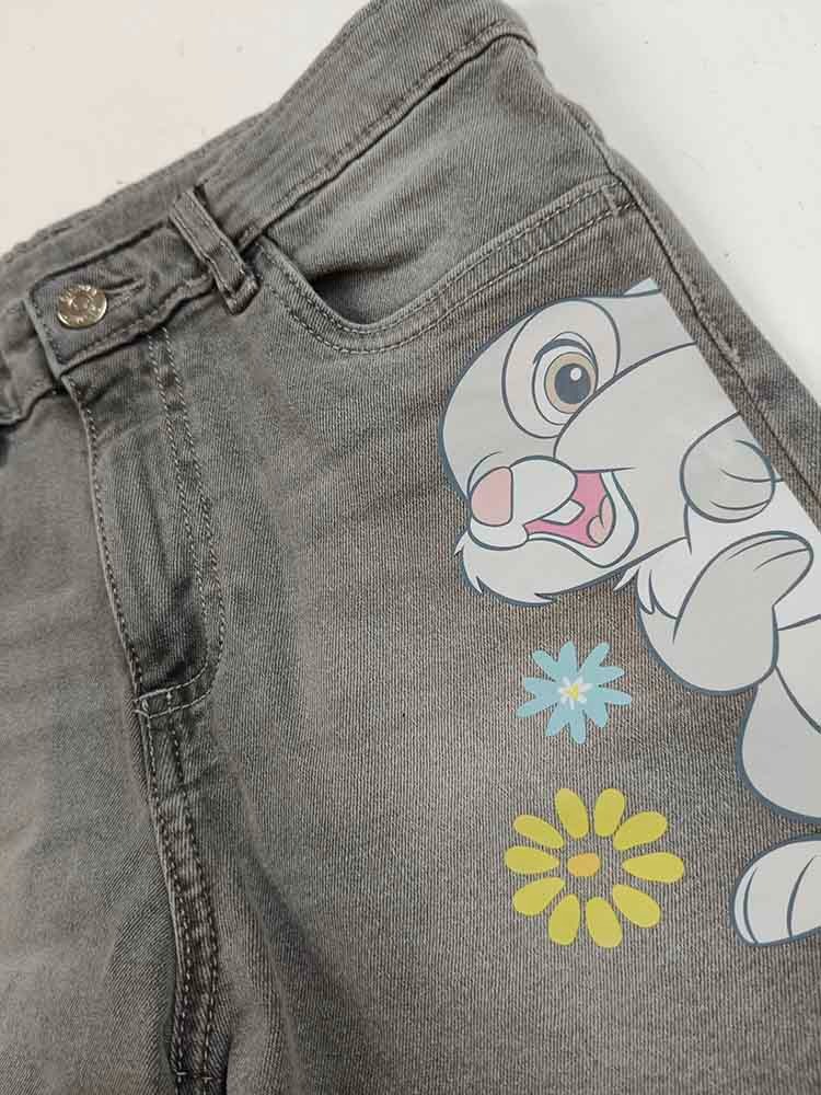 G22348 Printed Girls Denim Shorts n Skirt