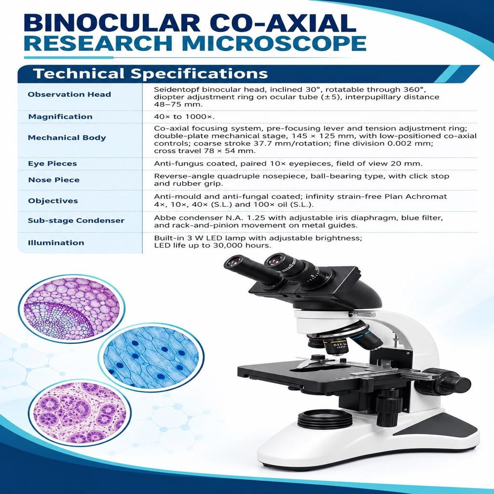 Binocular Research Microscope