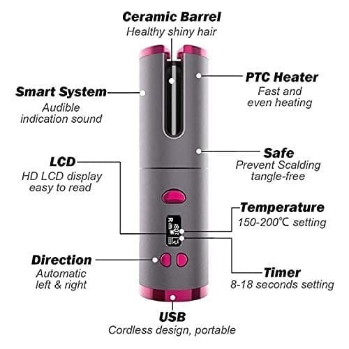 Wireless Automatic Hair Curler