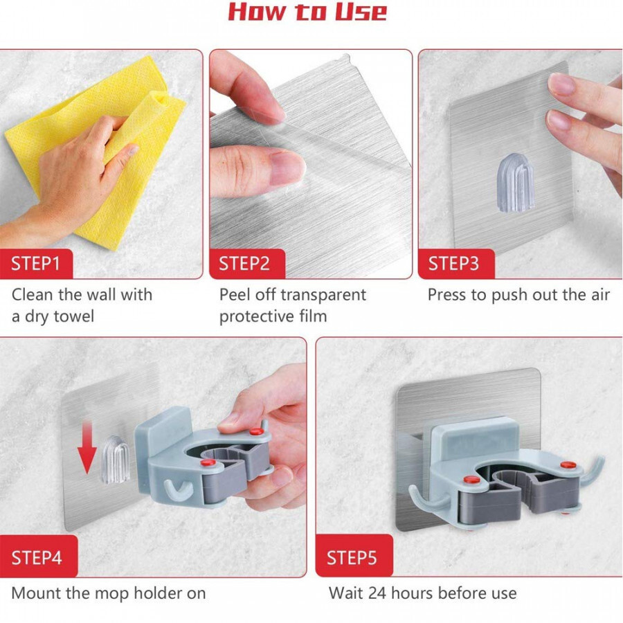 Single Mop Holder Magic Sticker